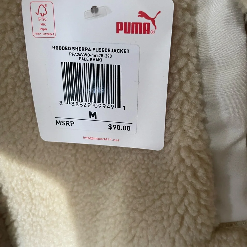 Puma fleece button up jacket - Picture 2 of 5